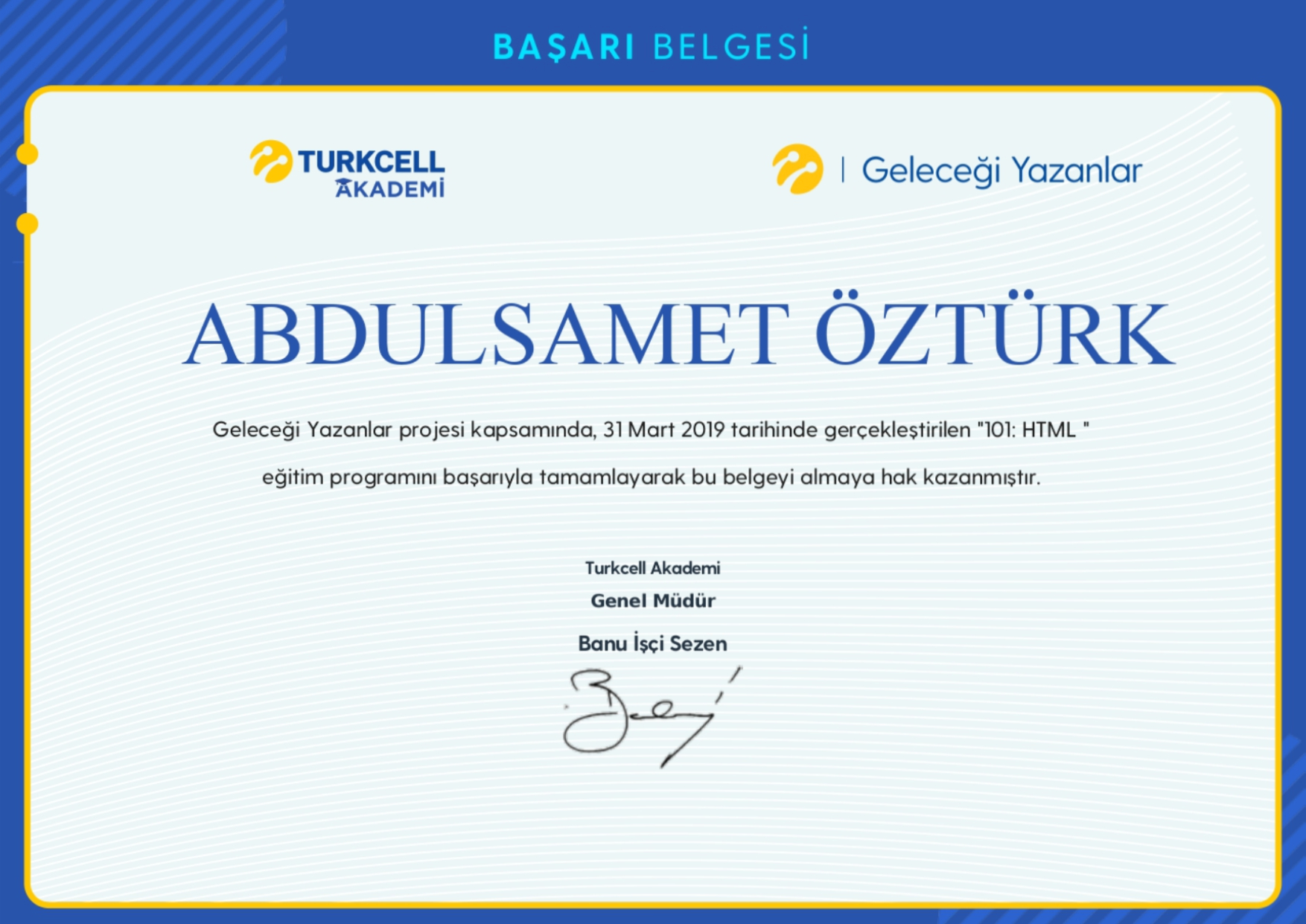 TURKCELL GELECEĞİ YAZANLAR HTML